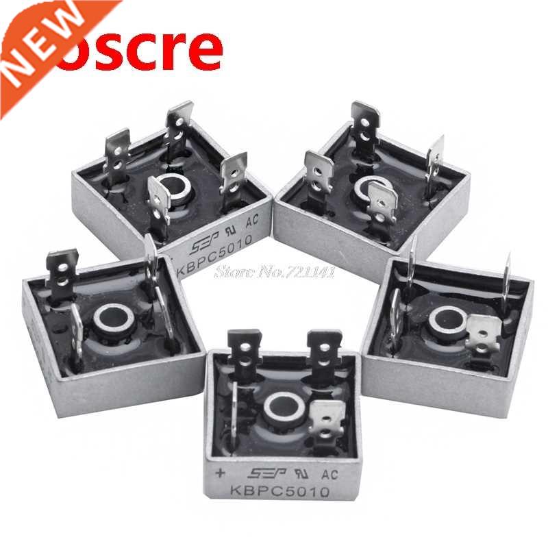 5Pcs 50A KBPC5010 1000V Metal Case Single Phases Diode Bridg