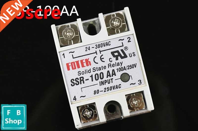 1pcs SSR-100AA 100A Solid State Relay Module 80-250V AC Inpu
