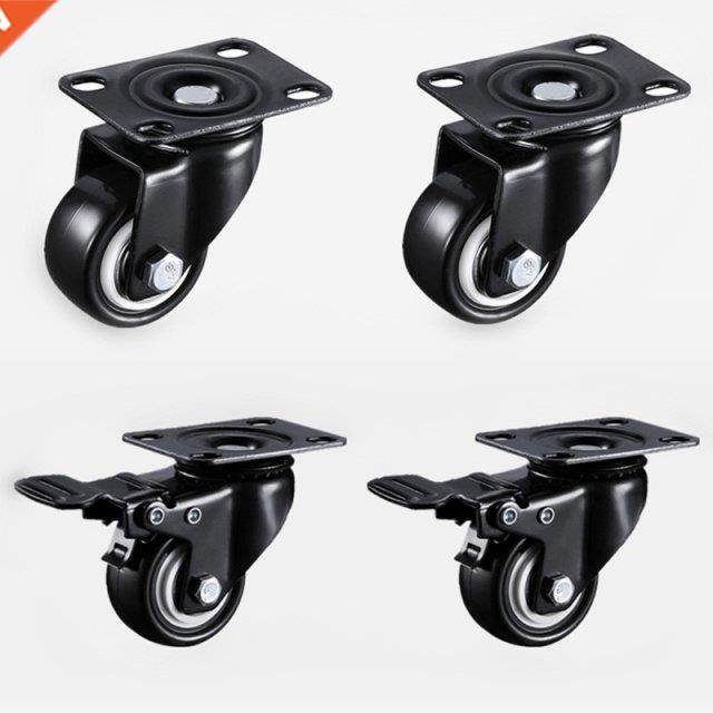 4pcs 1.5 inches 41mm Heavy Duty 180kg Black Swivel Castor Wh