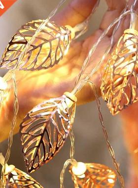 10/20 LED gland light string battery power leaves style C