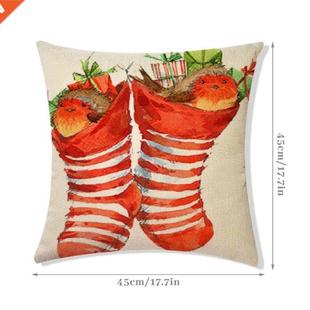 Elk 45x45 Set Covers Socks Christmas Santa Pillow