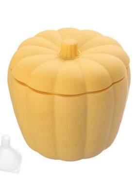 Pumpkin Shaped Double Layer Ice Bucket Cylinder with Lid Sil