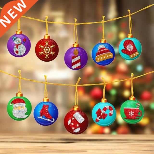 10pcs  Diamond Painting Merry Christmas Xmas Tree Hanging