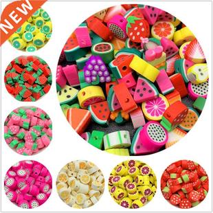 Shape 10mm eads Spacer Clay Fruit Colors Mixed Lot 30pcs