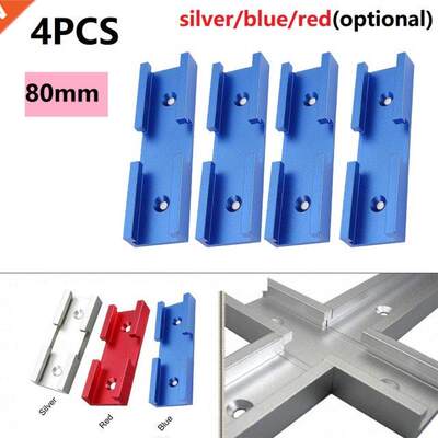 4Pcs T-Track Intersection Chute Cross Track Connector Alumin