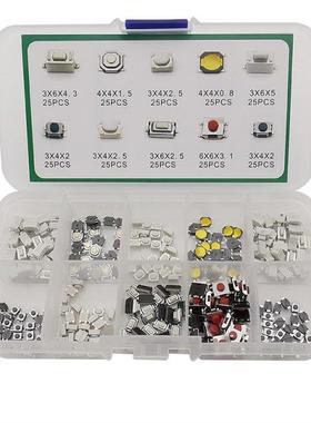 250Pcs/Box 10 Types SMD Micro Switch Key Touch Tactile Push