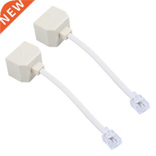 2X Telephone RJ11 Male Line to Double RJ11 Female Jack Filte