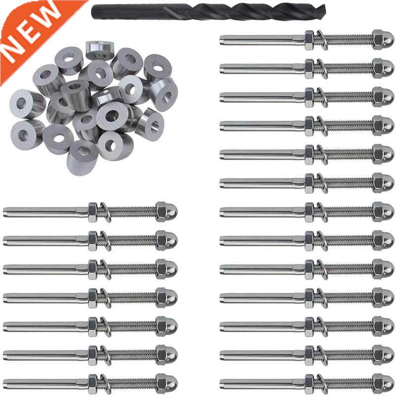 20 Pairs 1/8 inch Cable Railing Kits 30 Degree Beveled Washe