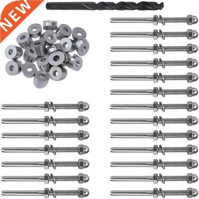 20 Pairs 1/8 inch Cable Railing Kits 30 Degree Beveled Washe