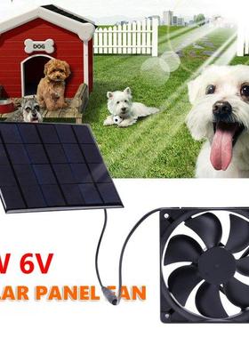 5W 6V Solar Panel Kit with USB Exhaust Fan Air Extractor Por