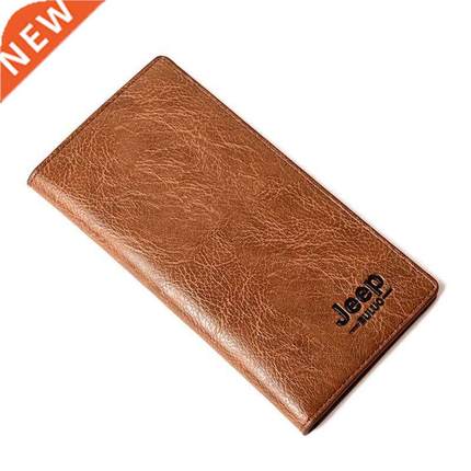 Top Men Long Money Wallet Money Clip Men Wallets Business Br