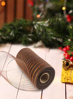 Christmas Decoration Mesh Flower Packaging Plastic Gold Wire