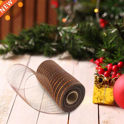 Christmas Decoration Mesh Flower Packaging Plastic Gold Wire