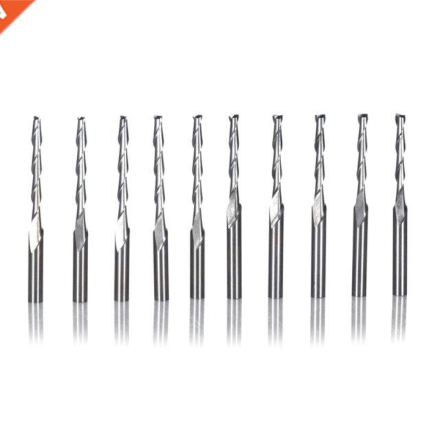 10x 3.175x2x22mm 2-Flute Milling Cutter High Efficient CNC R