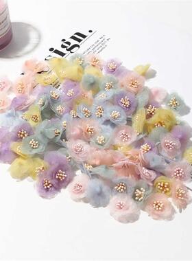 Chffon Yarn Artfcal Flowers Rose Heads 2.5cm Fake Flower