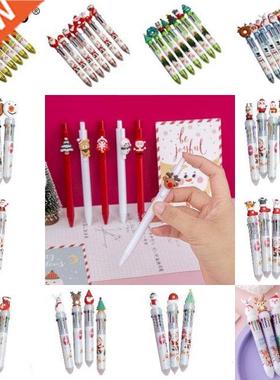 6/10 Colors Kawaii Christmas Ballpoint Pen Santa Claus Elk M