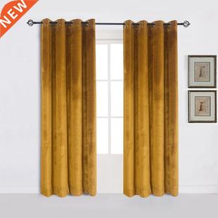 Modern Solid Velvet Curtains for The Bedroom Living Room Cus