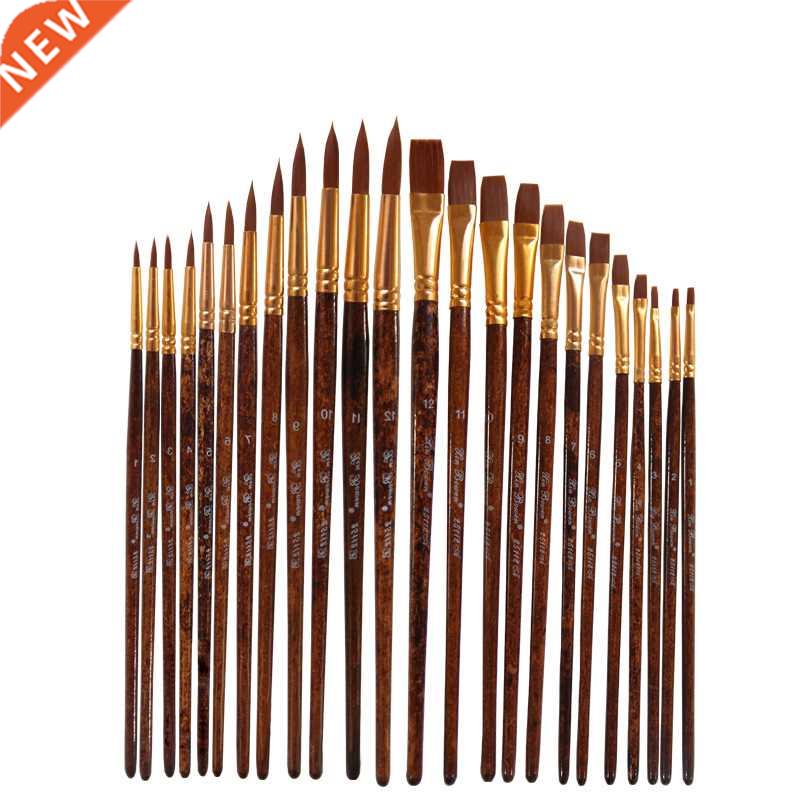 12 pcs/set Nylon Hir Wtercolor Pint Brushes Different Sh