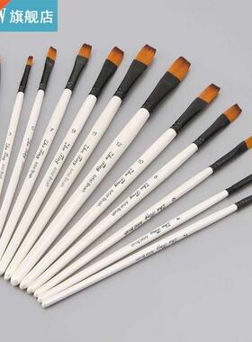 12Pcs Arti Paint Brush Set Nylon Briles Watercolor Acryl