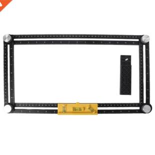 4 Folding Tile Hole Finder Aluminum Alloy Angle Ruler Finder