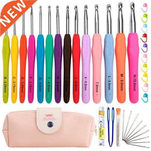 14pcs/Set Crochet Hooks Set Yarn Knitting Needles Sewing Kit