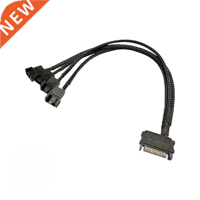 SATA 15Pin to 3 4 5 4Pin Cooling Fan Cable Mainboard CPU Fan