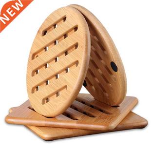 Pot Non Kitchen for Mat Trivets Bamboo Slip Resistant Heat