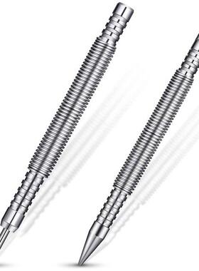 2Pc Spring Center Punch Hammerless Dual Head Nail Setter Spr