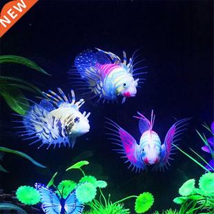 fish Lion Glowing Jellyfish Aquarium Ornaments Decorations