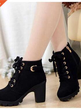 New spring Winter Women Pumps Boots High Quality Lace-up Eur