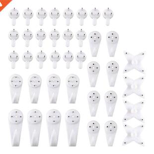 40Pcs Invisible Nail Screws Wall Hooks Picture Hangers Trace