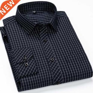 Standard fit Plaid Men& Social Classic striped Offic 9;s