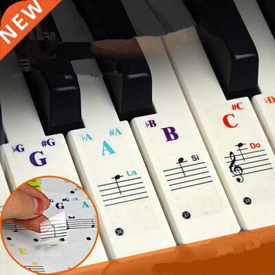 49/54/61/88 color Transparent Piano Keyboard Stickers Electr