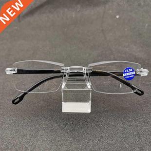 Glasses Cut Anti Rimless Women Men Reading Ray Blue New 2022