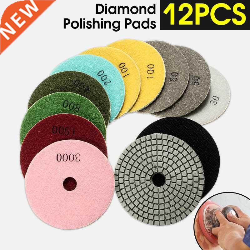 12pcs/Set 4	/100mm Abrasive Tools Wet Dry Diamond Pol