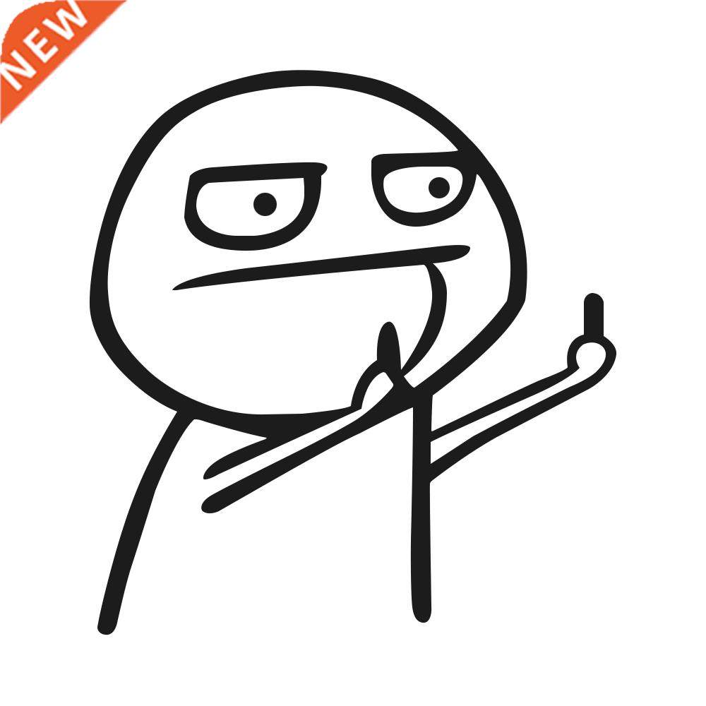 1 pc auto car cartoon funny middle finger reflective vinyl