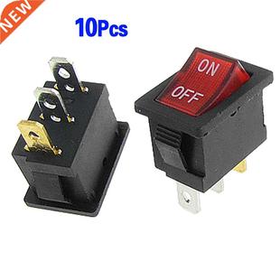 Pcs Light OFF Lamp Switches Red Neon Rocker SPST