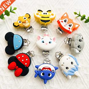 p?s Baby Pacifer Clips Cartoon Shape Perle Silicone Teether