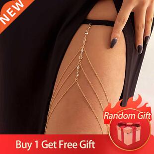 Ingemark Bohemian Elastic Band Leg Thigh Chain Women Beach S