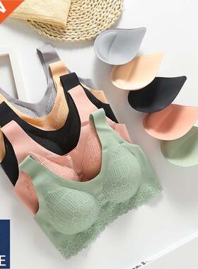 3pcs V Latex Bra Seamless Bras For Women Underwear BH Push U