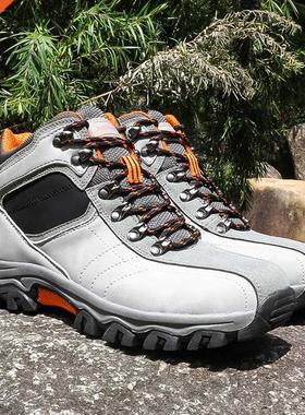 Men High Top Hiking Shoes Durable Waterproof Anti-Slip Outdo