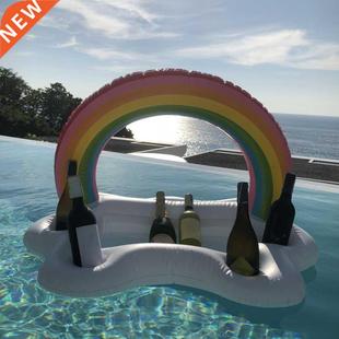 Rainbow Cloud Cup Summer Inflatable Bucket Holder Pool Party
