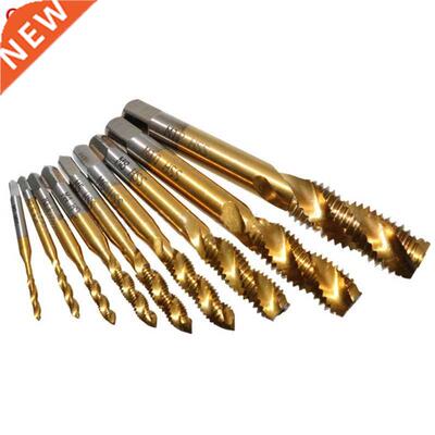 9Pcs Spiral Fluted Machine Screw Tap M2 M2.5 M3 M4 M5 M6 M8