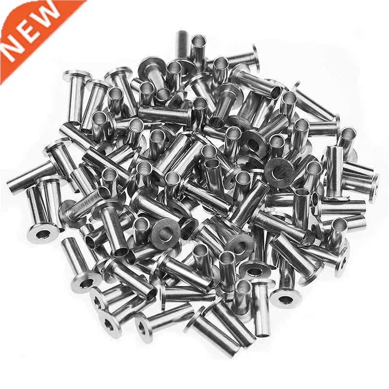 100 Pack Stainless Steel Protector Sleeves 适用于 1/8inch Ca