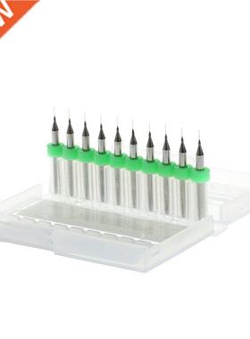 New 10Pc 0.2mm Tip 1/8 Shank Spiral Flute Tungsten Carbide