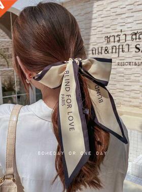 42 Styles Bowknot Silk Hair Scrunchies Woen Pearls Elastic