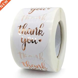 You Busine Rose Small For Sticker Thank Foil Gold 500pcs 100