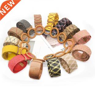 Belt Summer Bamboo Vintage Buckle Braided Color Bel Bohemian