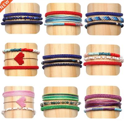 AMIU Bohemian Weave Cotton Friendship Bracelet Brazilian Wov