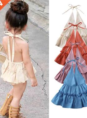 Summer Infant Baby Girl Romper Dress Clothes Ruffles Sid S